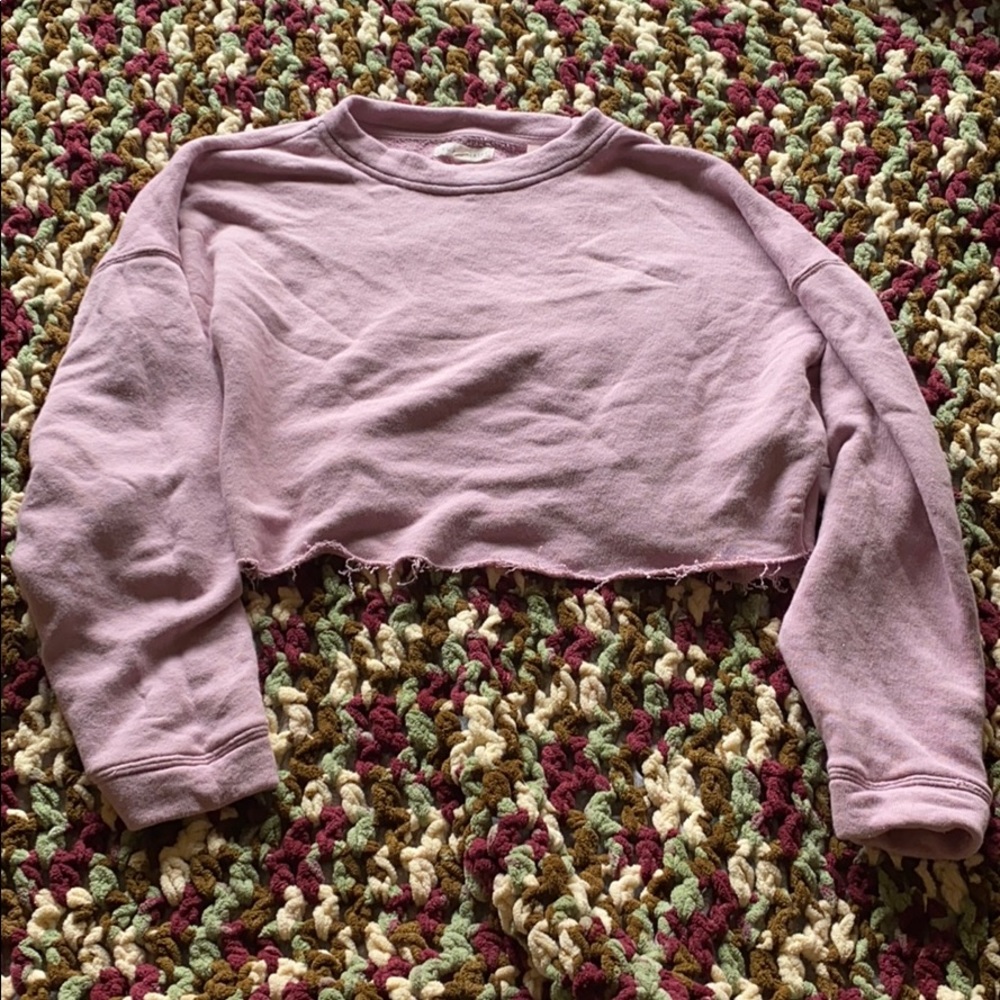 Lavender Cropped Sweater